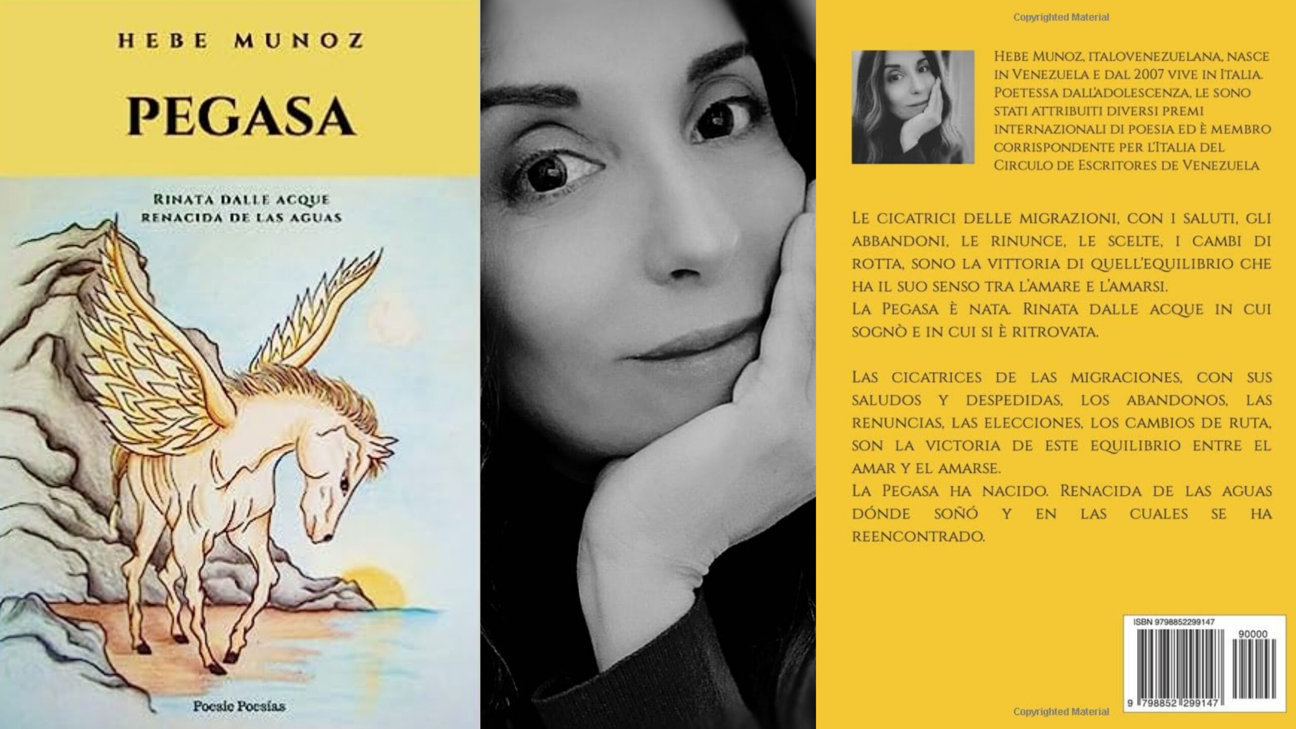 Terza Edizione del libro bilingue di poesie di Hebe Munoz PEGASA Rinata dalle acque Renacida de las aguas in Italiano e Spagnolo | Amazon Libri