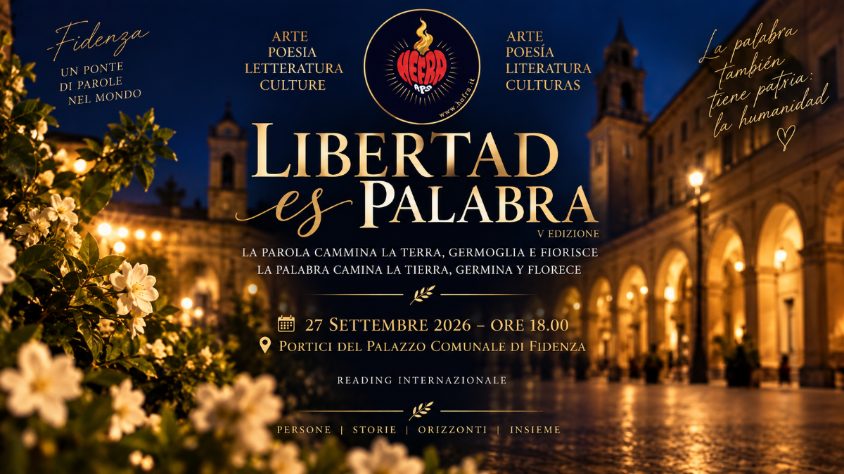 Libertad es Palabra 2026 torna a Fidenza il 27 settembre: Hebe Munoz racconta il festival internazionale di poesia, arte e culture. | Libertad es Palabra 2026 vuelve a Fidenza el 27 de septiembre: Hebe Munoz presenta el festival internacional de poesía, arte y culturas.